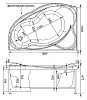 Акриловая ванна Aquanet Jamaica 160x100 L 