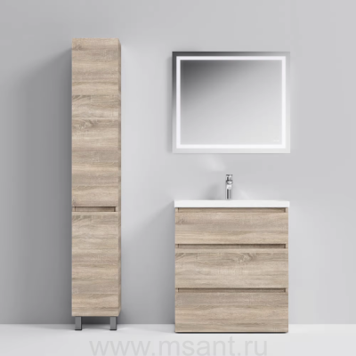 Мебель для ванной AM.PM Gem S 75 напольная, светлый дуб