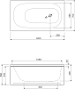 Акриловая ванна Cezares Eco 120x70