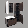 Мебель для ванной Comforty Франкфурт 60, подвесная, дуб шоколадно-коричневый с раковиной Comforty 60E