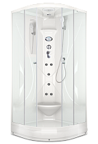 Душевая кабина DOMANI-SPA Elegance V1.2. низкий поддон, сатин матированное стекло, задняя акриловая панель с электрикой