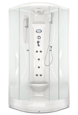 Душевая кабина DOMANI-SPA Elegance V1.2. низкий поддон, сатин матированное стекло, задняя акриловая панель с электрикой