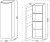 Шкаф-пенал Jacob Delafon Presquile EB1115G L, палисандр