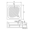 Душевой поддон квадратный RGW B/CL-S (900x900)