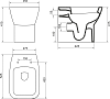 Унитаз приставной BelBagno Lago BB128CH