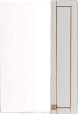 Зеркало-шкаф Aquanet Честер 60 белый, патина золото