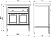 Мебель для ванной ASB-Woodline Гранда 85 зеленая