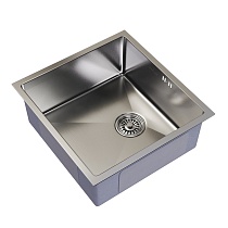 Мойка подст.монтаж 45х42 (3,0) вып 3 1/2 MIXLINE PRO 20см с сифоном (сатин)