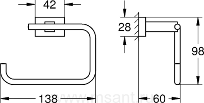 Держатель туалетной бумаги Grohe Essentials Cube 40507001 хром