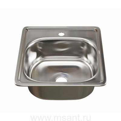 Мойка врез 38х38 (0,6) вып 1 1/2 MIXLINE 15см с гофросифоном