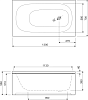 Акриловая ванна Cezares Eco 130x70