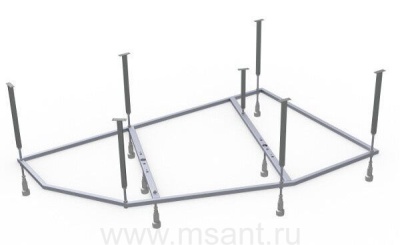 Каркас для ванны Mirsant Ливадия 160x100 (без слива-перелива )