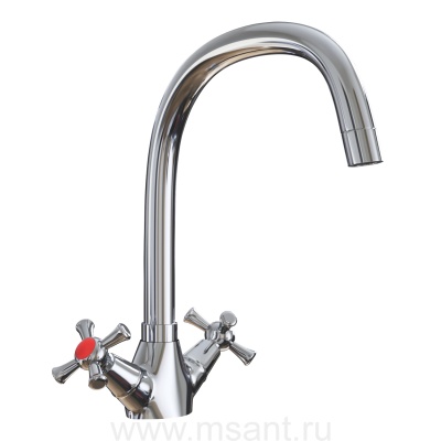 Смеситель для кухни 1/2 кер. MIXLINE ML10-032 высокий излив п/гайку (без подводки)