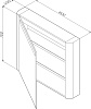Зеркало-шкаф AM.PM Sensation 80 L, серый шелк