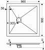 Поддон для душа RGW Stone Tray ST-0099G 90х90