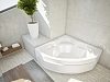 Акриловая ванна Акватек Сириус 160x160, с каркасом, фронтальным экраном, сливом-переливом