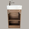 Мебель для ванной Comforty Асти 40, подвесная, дуб темно-коричневый с раковиной CREA 40, P-UM-CRE40/1