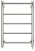 Полотенцесушитель электрический Стилье Формат 30 П 600х400 (Полка + 4) П16