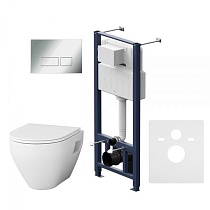 AM.PM Инсталляция с клавишей Pro SIS47051701738 глянц хром с подв унит Spirit V20 с микролифтом